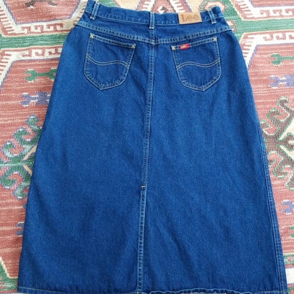 Vintage Lee Denim Jean Skirt - Picture 7 of 8